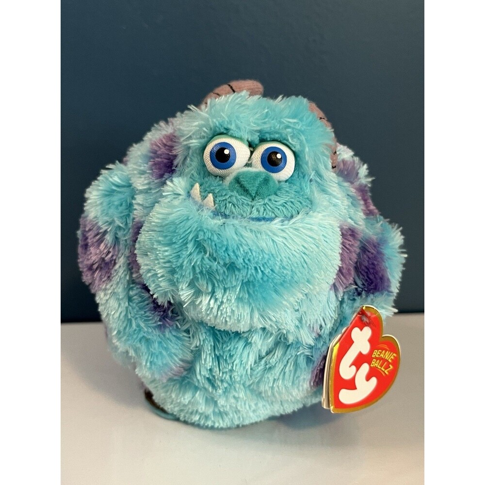 Ty Beanie Ballz Monsters Inc Sully Plush Animal Disney Pixar 5”